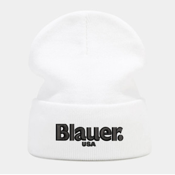 Bonnet Tricot Brode Blauer USA Hiver