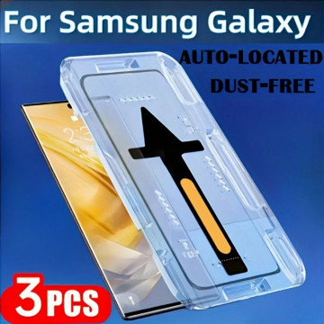 3 Ecran Protecteur Verre Trempe pour Samsung avec Gabarit de Pose