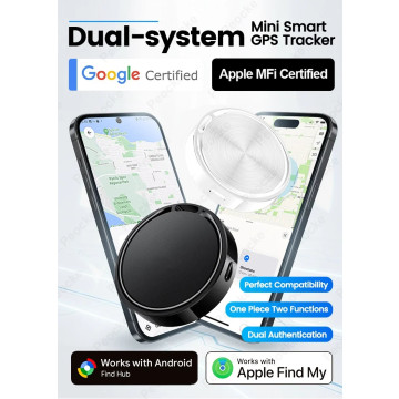 Traceur GPS Bluetooth compatible 2 Systèmes Apple iOS Android