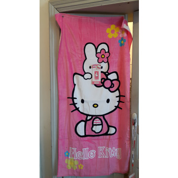 Hello Kitty Serviette Bain Plage Velours Eponge
