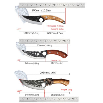 Couteau Pro Chasse Cuisine Chef  Forge Main Martele