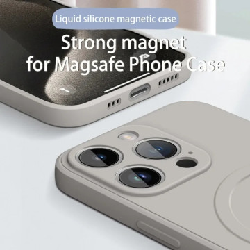 Coque en silicone avec MagSafe pour iPhone