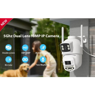 Camera IP Wifi 2 Objectifs 4K/5K PTZ AI Etanche 