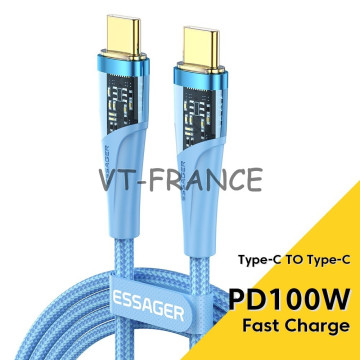 Cable USB Type C a C Charge Rapide 100W