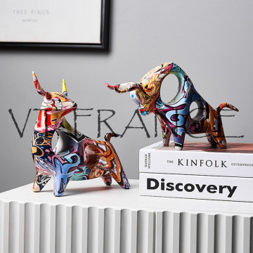 Sculpture Statuette Taureau Corrida en Resine 
