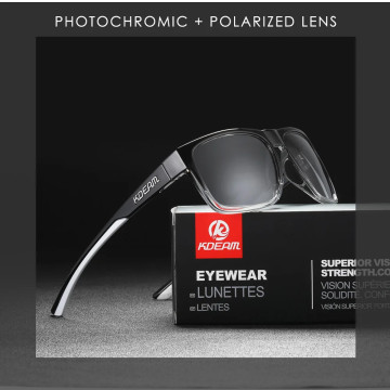 KDEAM Lunettes de Soleil Polarisee Photochromique UV400