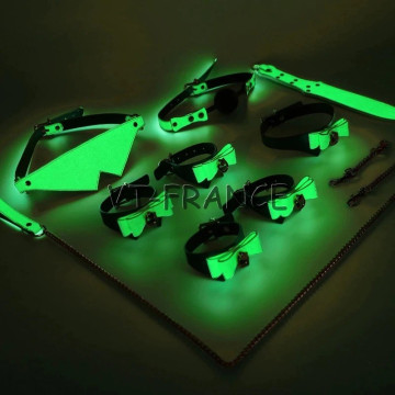 Kit Bondage BDSM Fluorescent Cuir PU