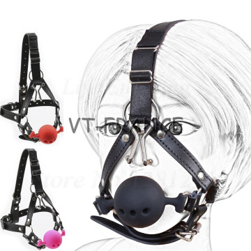Harnais Baillon Boule Silicone  BDSM