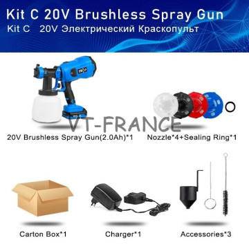 Pistolet a Peinture Pro Vernis Lasure Sans Fil 