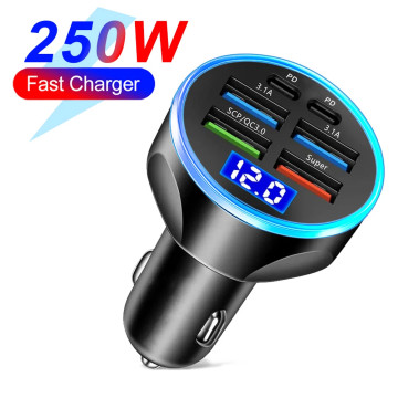 Chargeur USB Rapide Voiture 250w 6 ports