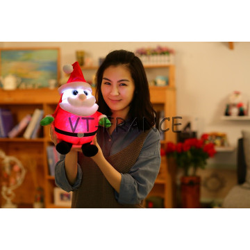 Pere Noel Peluche Lumineux LED et Musique