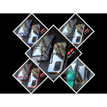 Coque Magnetique Alu Verre Trempe 2 Faces 