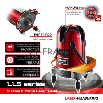 Niveau Laser Rotatif 360 Auto Nivelant 6 Points