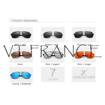 KINGSEVEN Lunettes Soleil Polarisee Miroir