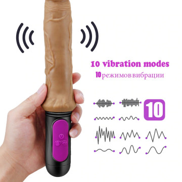 Vibro Realiste Rechargeable 10 Vitesses Chauffant
