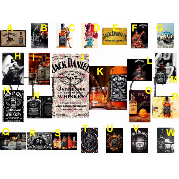 Plaque Metal Vintage Jack Daniel's Whiskey