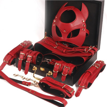 Kit Luxe Cuir PU Bondage BDSM 