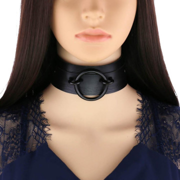 Collier Cuir Bondage Gothique BDSM 