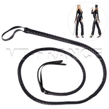 Fouet Cuir PU Fait Main BDSM Equitation