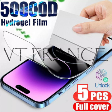 5 Film Hydrogel Protection Ecran pour Iphone