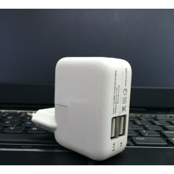 Chargeur Secteur 2 USB 2.1A + 1A  pour iPad Tablette iPhone Samsung Android 