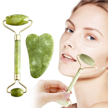 Kit Masseur Facial Jade Veritable