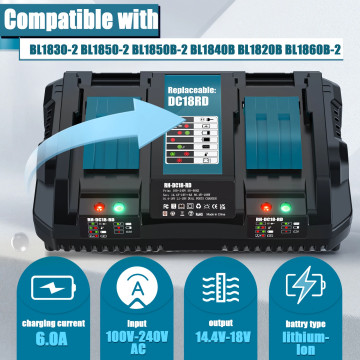 Chargeur Batterie Compatible Makita BL1830 18V