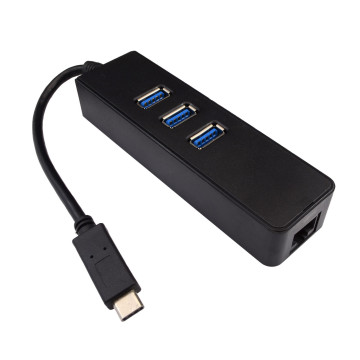 Hub USB  Type C 3 ports  USB 3.0  RJ45 Ethernet 1GB