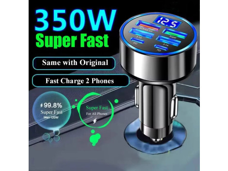 Chargeur USB Rapide Voiture 350w 6 ports