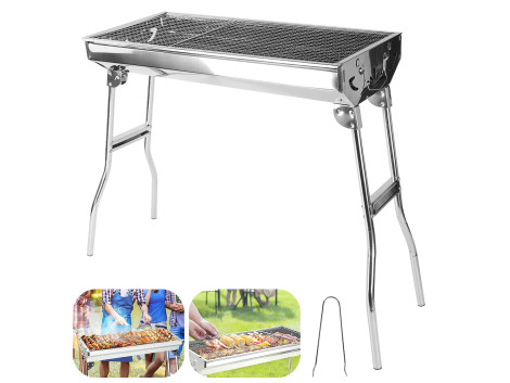 Grand BBQ Barbecue Grill Pliant Acier Inox
