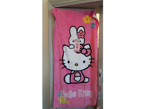 Hello Kitty Serviette Bain Plage Velours Eponge