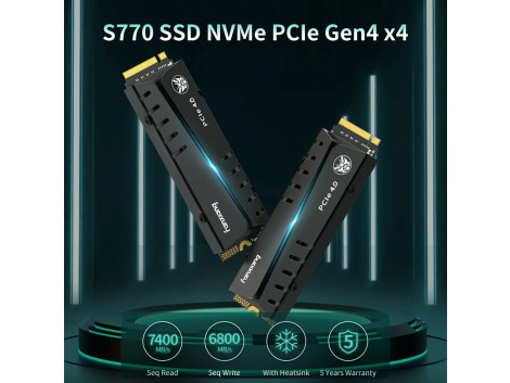 Disque SSD Interne M.2 NVMe PCIe4.0 4G Dram Cache