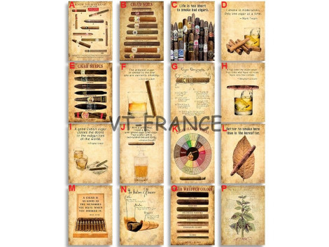 Peinture Impression sur Toile Vintage Cigare