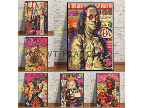 Peinture sur Toile Impression HD Pop Art $ Bitcoin 