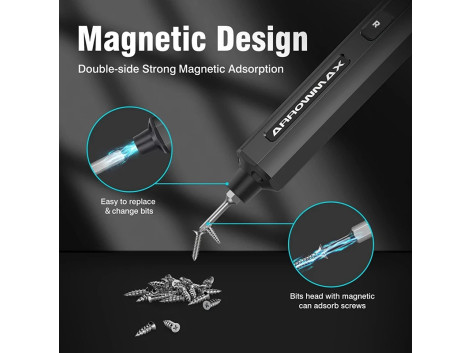 ARROWMAX Mini Tournevis Electrique Rechargeable