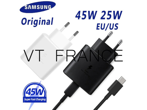 Samsung Chargeur Rapide 25w avec Cable USB-C