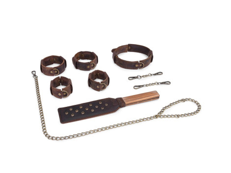 Kit Bondage BDSM Cuir Vintage