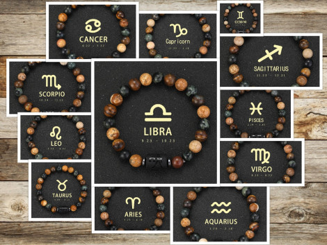 Bracelet Mixte en Pierre Naturelle du Zodiaque 1