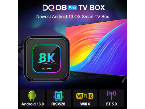 Smart TV Box 8K DQ08 PRO Android 13 RK3528 