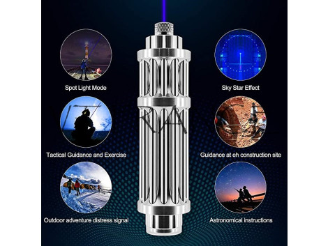 Pointeur Laser Bleu Rechargeable USB + Box