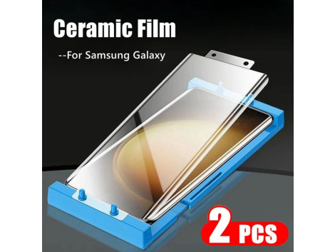 2 Film Ceramique Protection Ecran + Gabarit Pose pour Samsung 
