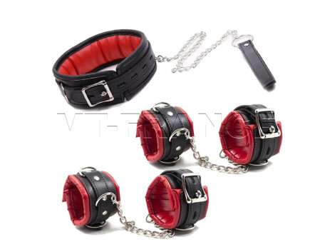 Paire Menottes en Cuir PU Bondage BDSM