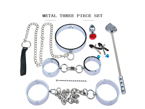 Kit BDSM Bondage Acier Inox