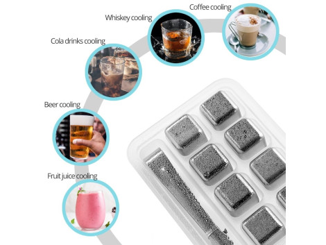 Cube Glacons Acier Inox