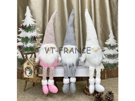 Poupee Gnome Lutin de Noel LED