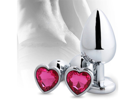 Plug Anal Inox Diamant Coeur 