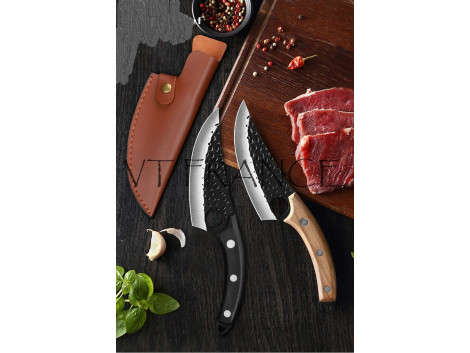 Couteau Chasse Cuisine Boucher Forge Main