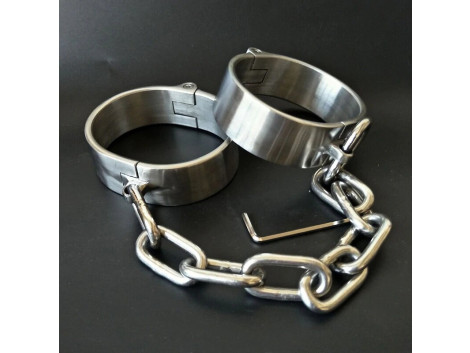 Menottes Robustes Acier Inox Bondage BDSM 