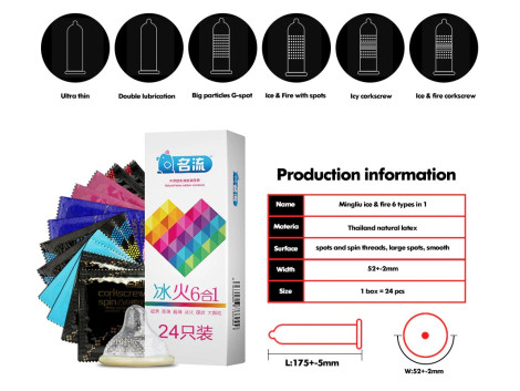 24 Preservatifs Latex Ultra Fin Assortis