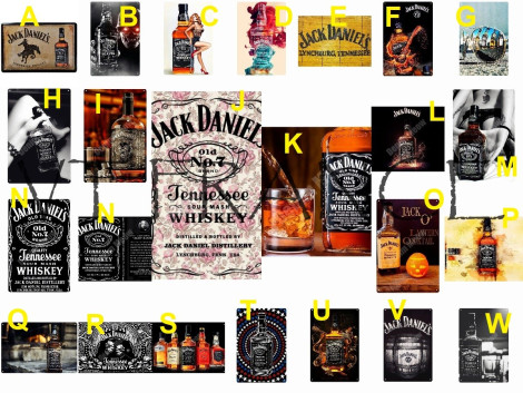 Plaque Metal Vintage Jack Daniel's Whiskey